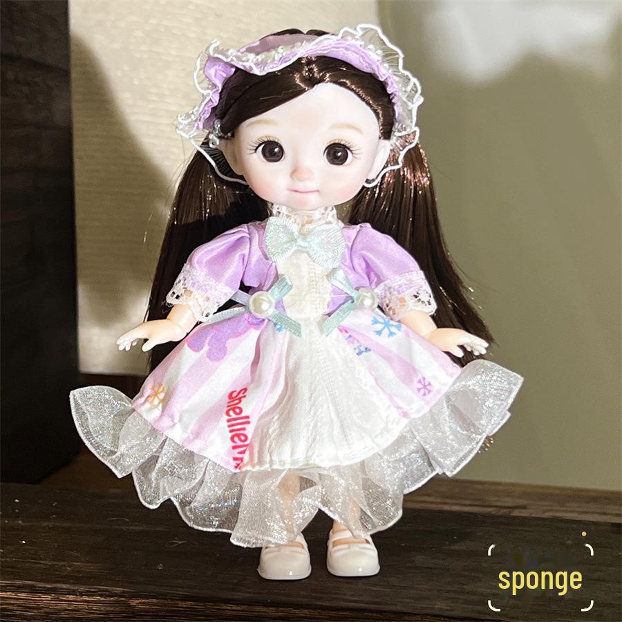 

8-дюймовый комплект одежды и макияжа для куклы BJD Princess — идеальный подарок на день рождения для девочек sponge; Naked baby
