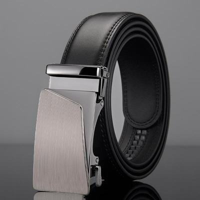 Herren-Gürtel aus echtem Leder mit automatischer Schnalle - Vielseitiges Design für Business Casual