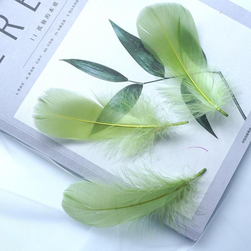 50Pcs Macaron Colored Feather Decorative Goose Feather Large Medium Floating Dream Net Gift Box Filled With Bouquet Diy Handmade Materials