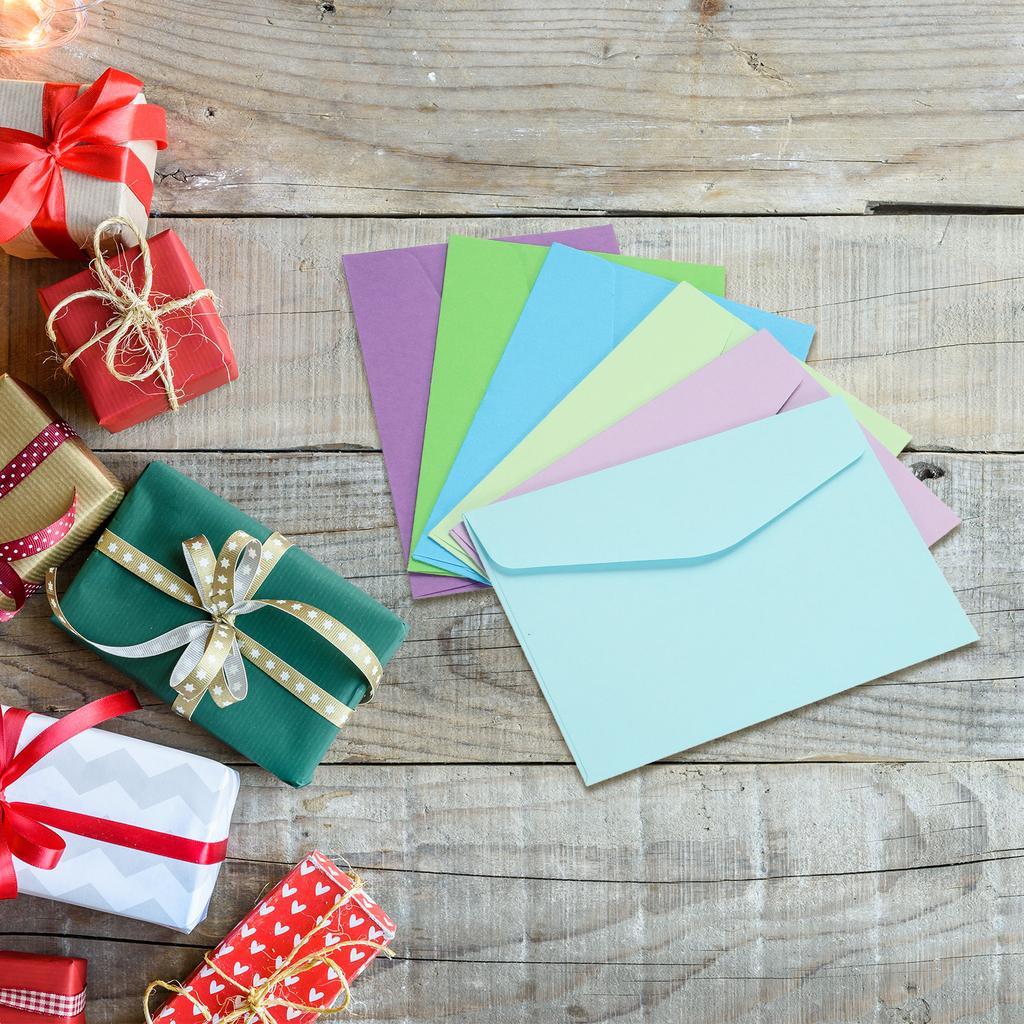 100Pcs 11.5x8.2cm Colorful DIY Multifunction Envelope Blank Mini Paper Envelopes Wedding Party Invitation Greeting Cards Gift