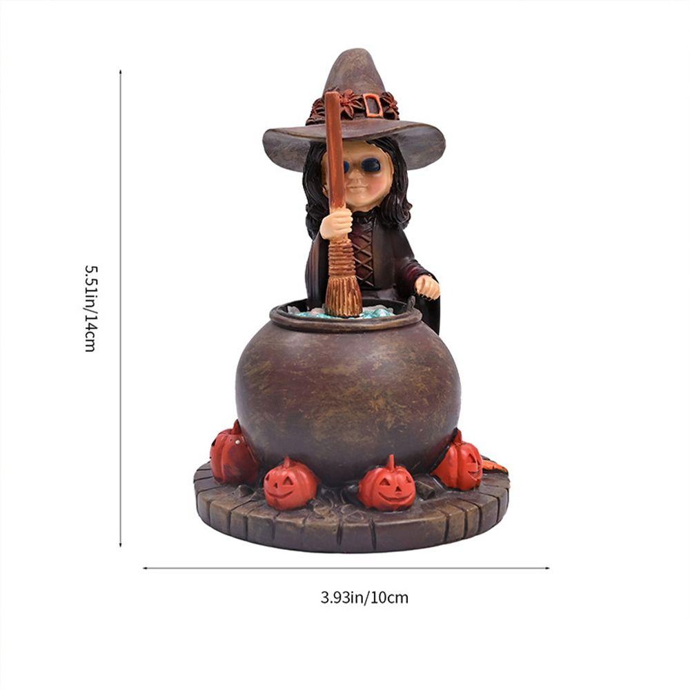 Scary Halloween Pumpkin Witch Statues Resin Happy Halloween Decoration  Halloween Party Decorations