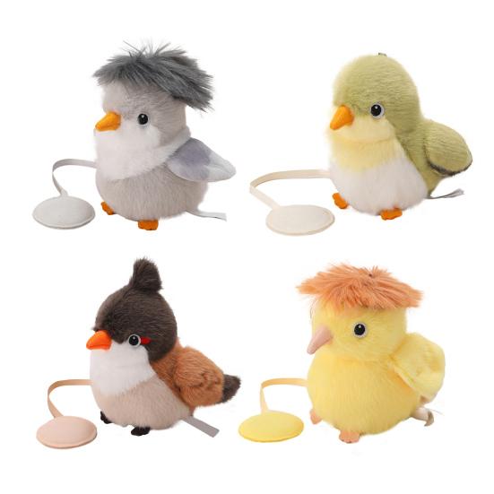 Magnetic Canary Plush Toy 13cm Realistic Finch Bird Lovely Bird Series Figurine Soft Stuffed Animal for Kids Collectors