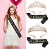 Europäische und Amerikanische Mode Legierung Digitale Krone Stirnband Digitaler Geburtstag Schultergurt Set Geburtstagsparty Ball Kopfschmuck für Mädchen