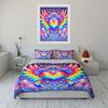 Dreamy Heart With Rainbow Wings Printed Duvet Cover Set1 Duvet Cover+2 Pillowcasemulti Size Bedroom Bedding Decor Luxury Gift