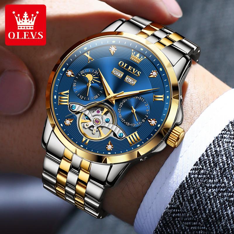OLEVS Brand Multi-functional Men's Watch Luminous Waterproof Automatic Mechanical Watch Men's Watch