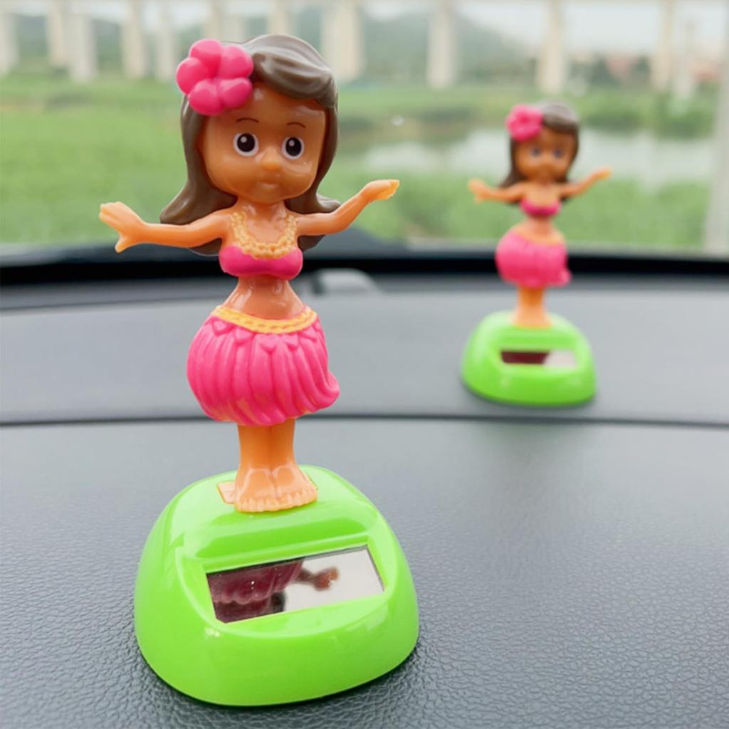 Ruzimiv Car Dashboard Decoration, Solar Powered Car Wobble Girl Figure, Waterproof Funny Wobble Figure, Weatherproof Table Ornament Desk Decor