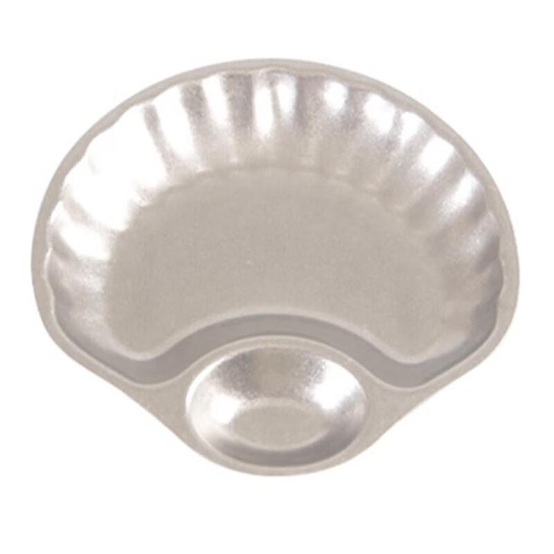 Korean Style Stainless Steel Divided Shell Snack Plate