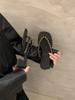 2025 summer new temperament thick heel flip-flops outer wear women's shoes retro metal chain toe high heel sandals