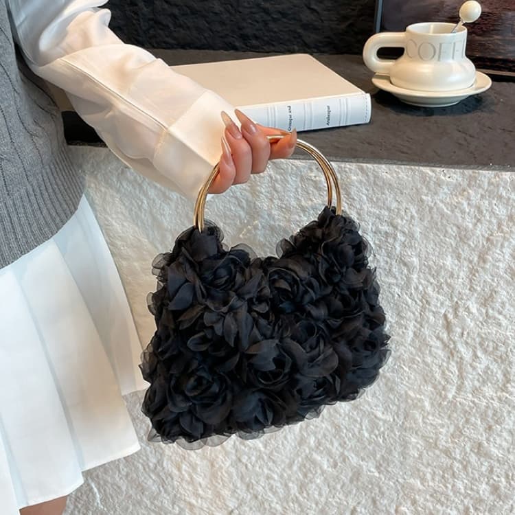 Stylish 3D Rose Blossom Women's Clutch