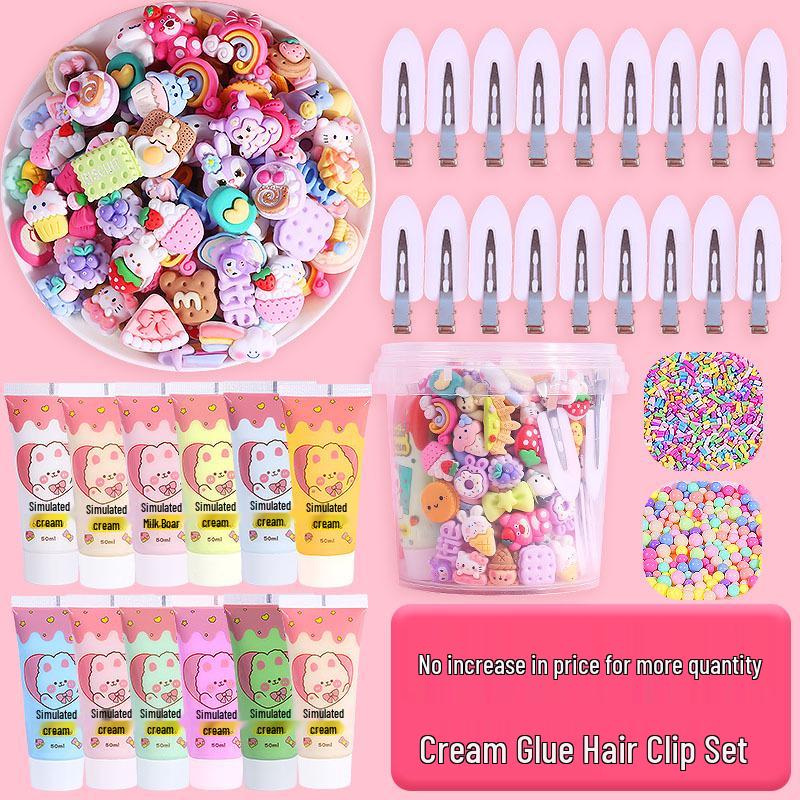 Dziecięcy zestaw do samodzielnego robienia spinek do włosów: Urocze żywiczne akcesoria do ręcznie robionych spinek do włosów