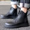 Autumn Men's Martin Boots Men's Leather First Layer Cowhide Casual Men's Boots High Street Trend High Top Leather Boots Men's