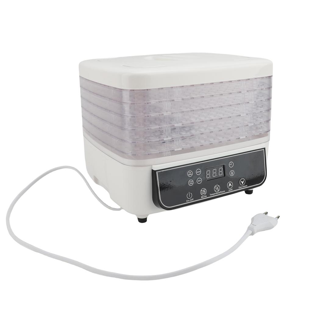 Food Dehydrator 160W 5 Trays LED Screen Dehydrated Dryer with Timer for Jerky Dog Treats Meat Fruit