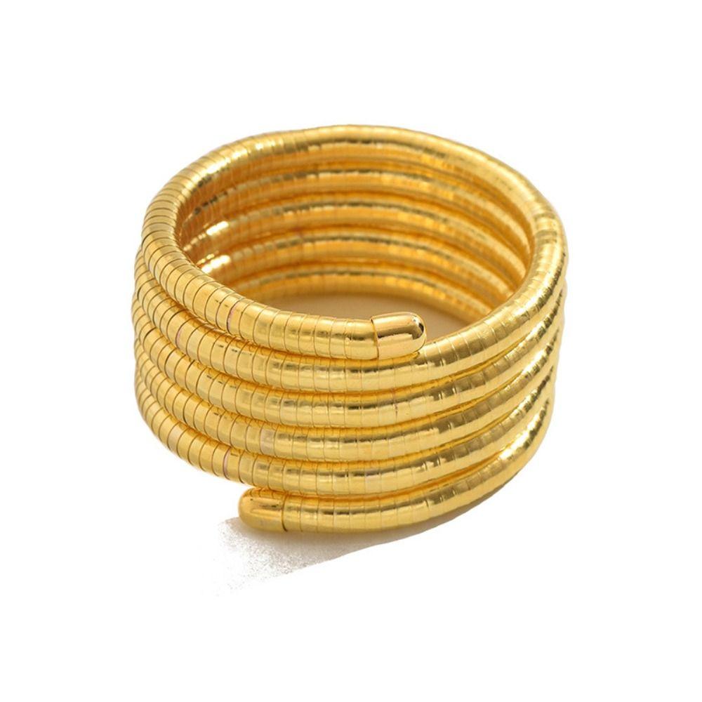 Alloy Multilayer Bracelet Gold Color Punk Charm Bangle Silver Color Layered Stackable Wrist Bracelet Jewelry Accessories