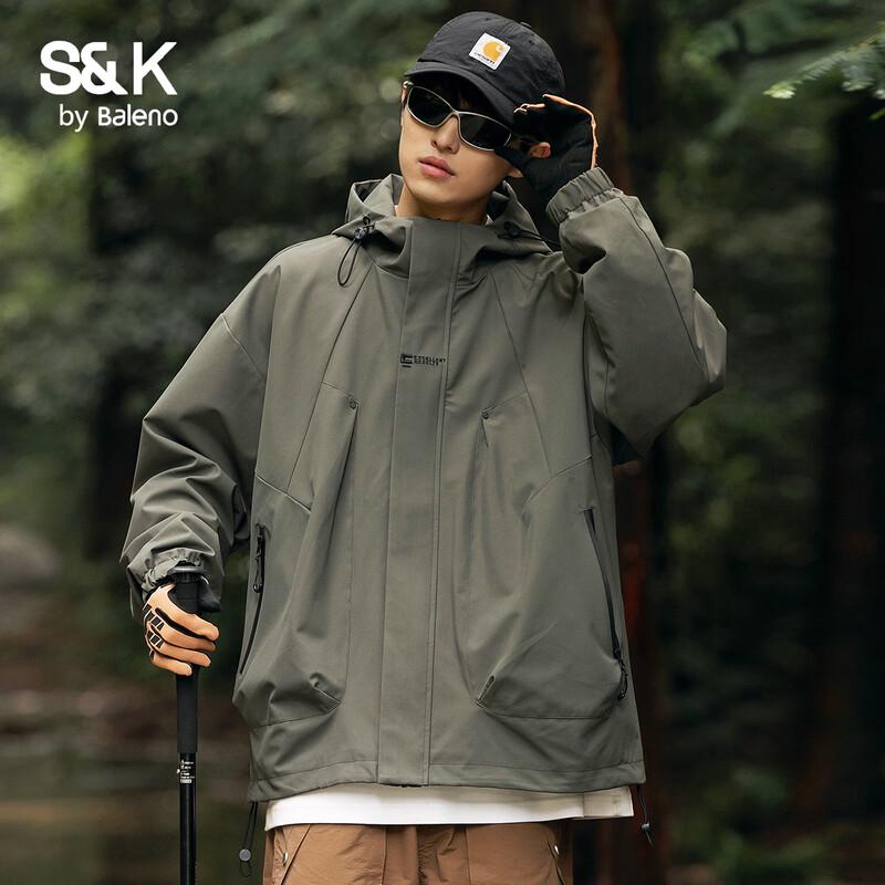 

Baleno S&K Series Men s Hooded Loose-Fit Windbreaker Jacket M