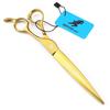 Gold HYG-12 7.5" Straight Shear Pet Grooming Scissors with Micro-Teeth JP440C Blade