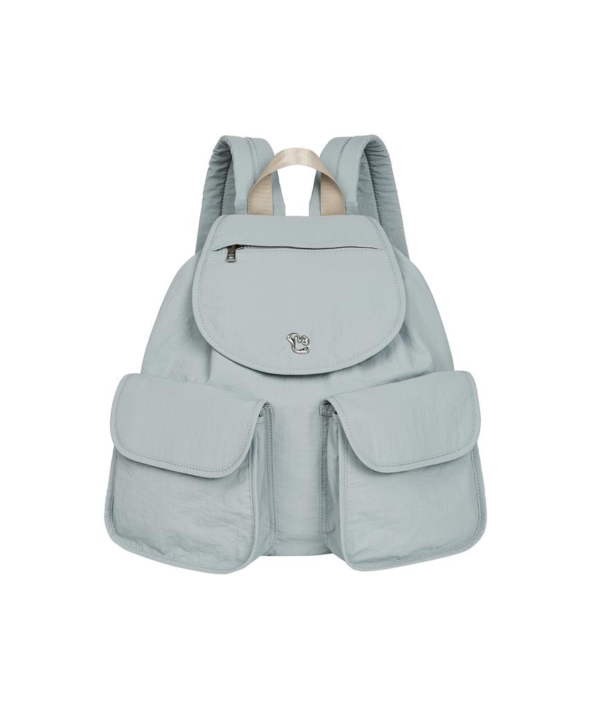 Lmr Floral Logo Light Two-Pocket Backpack Blue
