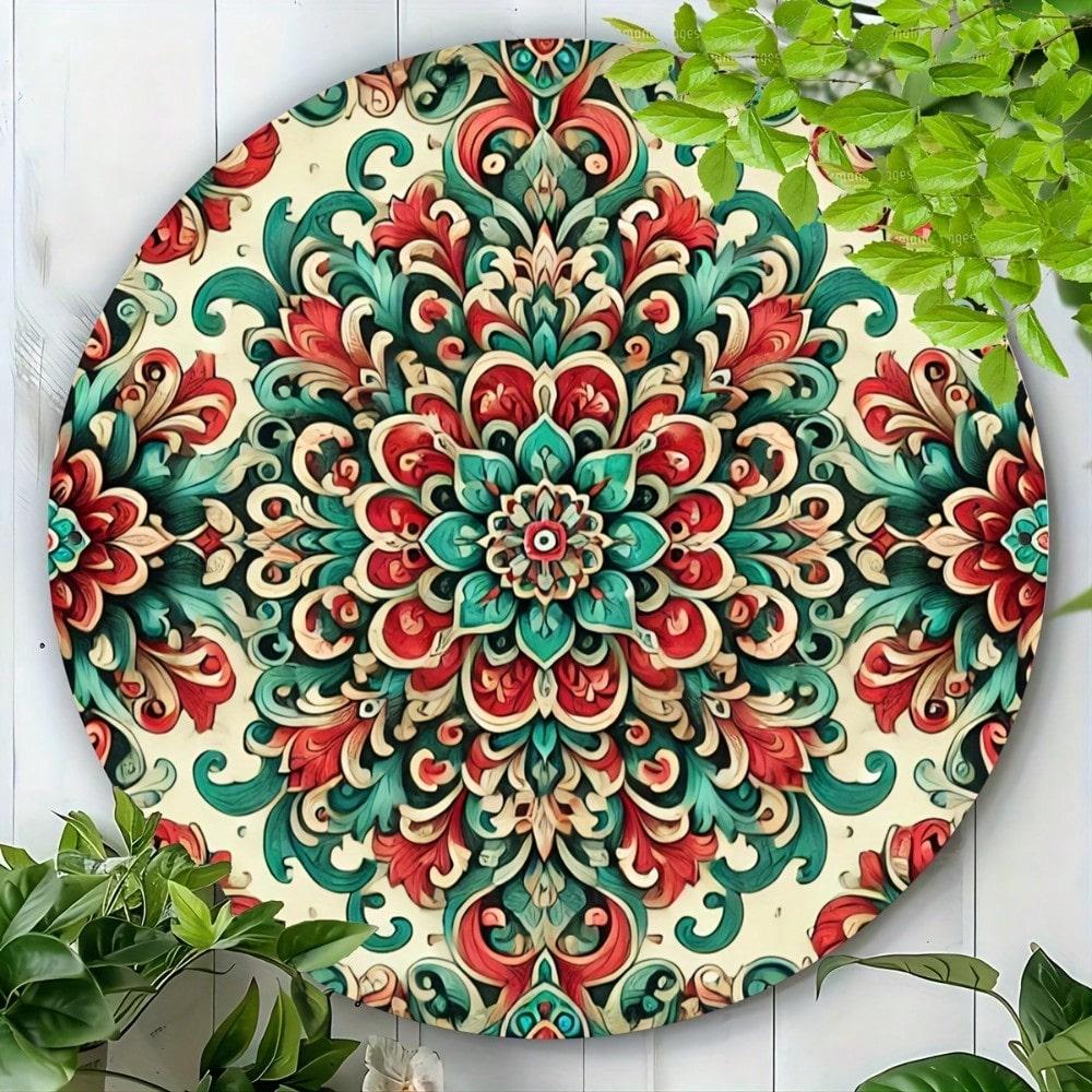 

Vintage Farmhouse Metal Sign Round Wall Art Decor Iron Plaque 20x20cm 20x20 різнокольоровий