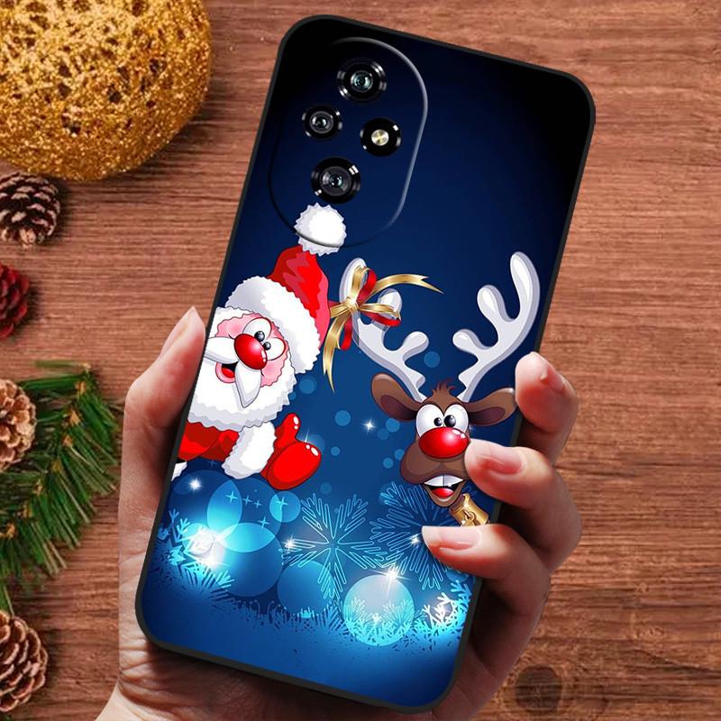Christmas Silicone Soft Case for Honor 200 Pro 200 Lite 5G 90 Smart X5B Plus Cover Bumper for Honor X6B X6A Cute Bumper Funda