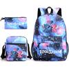 Printed Schoolbag Three-Piece Set, Primary And Secondary School Schoolbag, Backpack, Shoulder Bag, Pencil Bag.