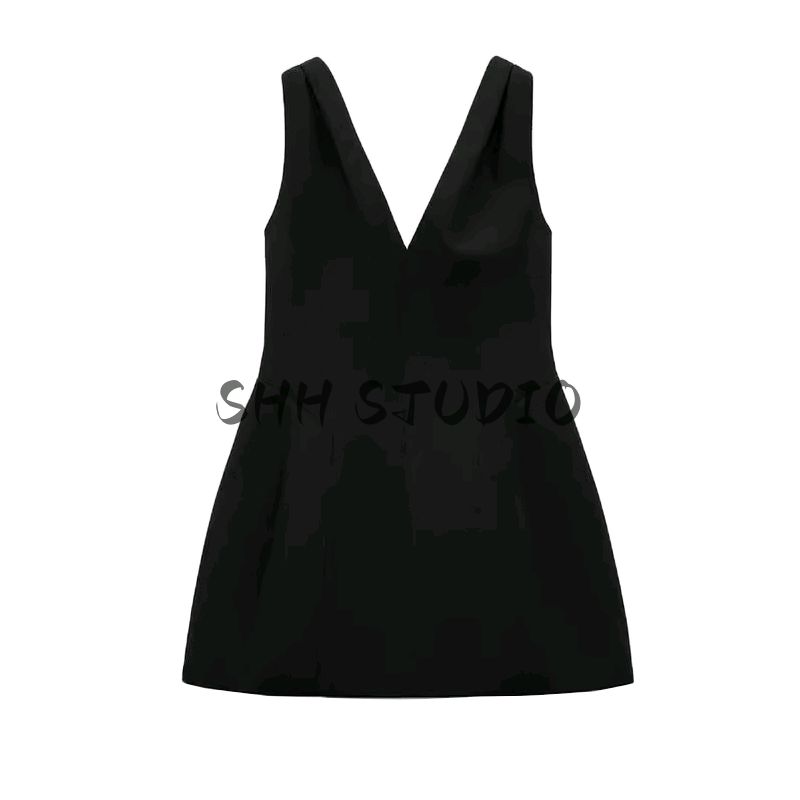Spring New Women's Clothing French Style Socialite Style Loose Balloon Short Midi Skirt Dress 2065797