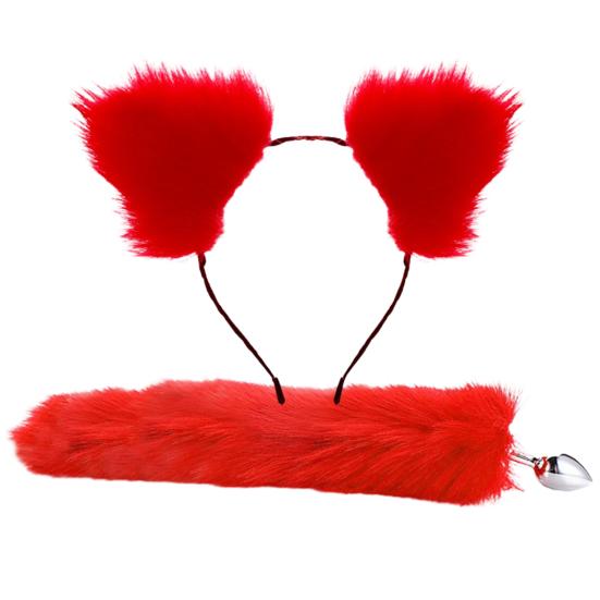 1 Set Anal Plug with Headband Multicolor Relieve Fatigue Quick To Climax Reusable Role Play Tool Aluminum