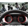 1 pair Red Interior Dashboard Ring Cover Trim Decor For Ford Mustang 2015-