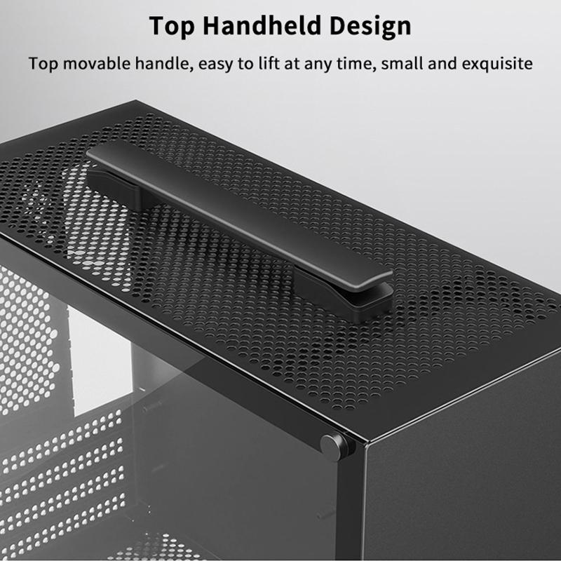 Translation Gaming Computer Case With Grip Handle Cooling Pc Tower For M-Atx/Itx Motherboard Usb3.0 338Mm Graphic Card Length
