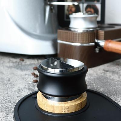 Distribuidor de café 2 em 1 de 53,3 mm e nivelador de café de cabeça dupla de aço inoxidável de qualidade alimentar