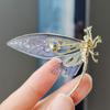 High-end Transparent Acrylic Dragonfly Brooch Female Animal Corsage Retro Pin Cartoon Silk Scarf Button Clothing