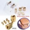 4pcs Brass Hinges 8mm/10mm/12mm Furniture Hardware