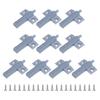 Push Latches, 10 Pcs Pull Latch with Screws, Furniture Damper Catch, Damper, Door Stop, Cupboard, Cabinet, Silent, Gray