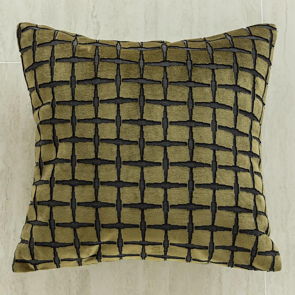 45X45CM Green Retro Throw Pillow Cover French Light Luxury Stamping Waist Cushion Cover Decor Home Decorative Pillowcase
