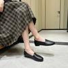 The first layer of cowhide 2025 autumn Korean version of genuine leather mother shoes women's lazy grandma shoes women's casual loafers Doudou shoes