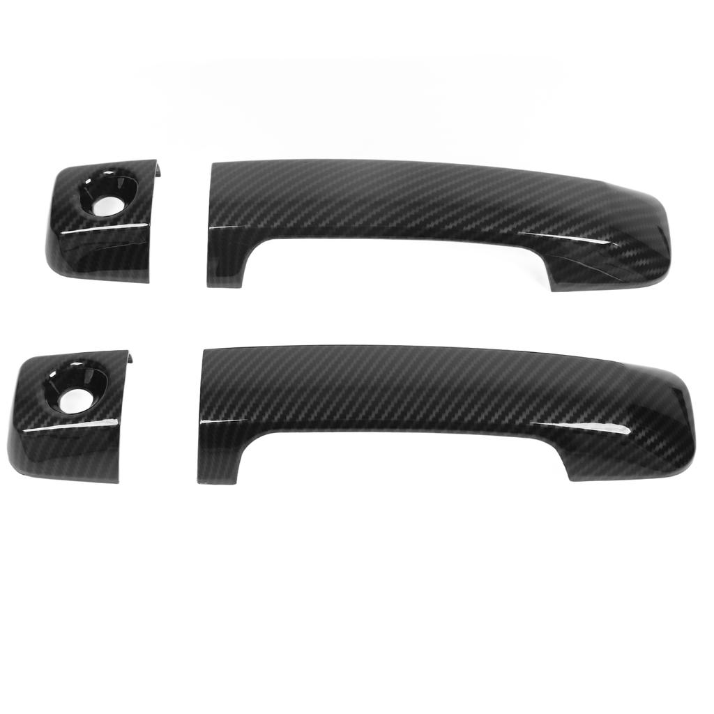 4 Pcs Car Exterior Door Handle Panel Carbon Fiber Style Outer Handle Cover Trim Sticker for FJ