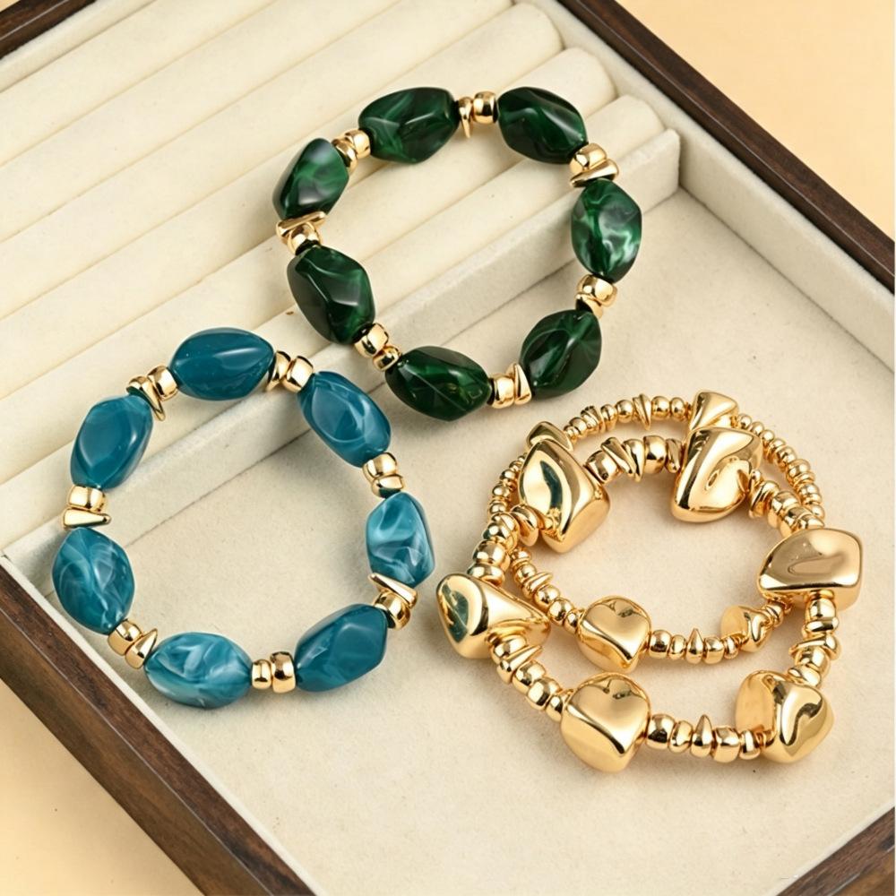 European and American high-end elegant irregular suit women's bracelet Bohemian style exaggerated elastic bracelet