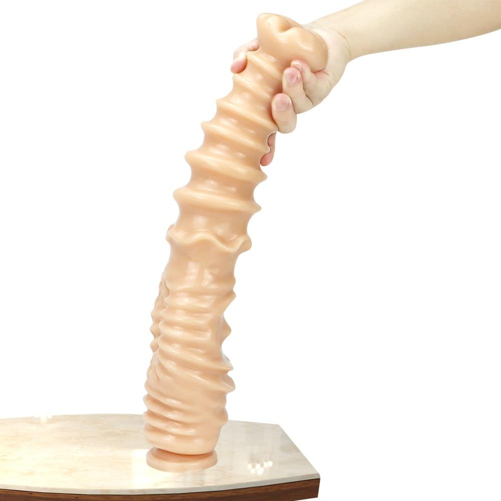 41.5cm Big Black Dildo for Anal Plug Adult Sex Toys Slave Strap on Penis Silicone Dick Fisting BDSM