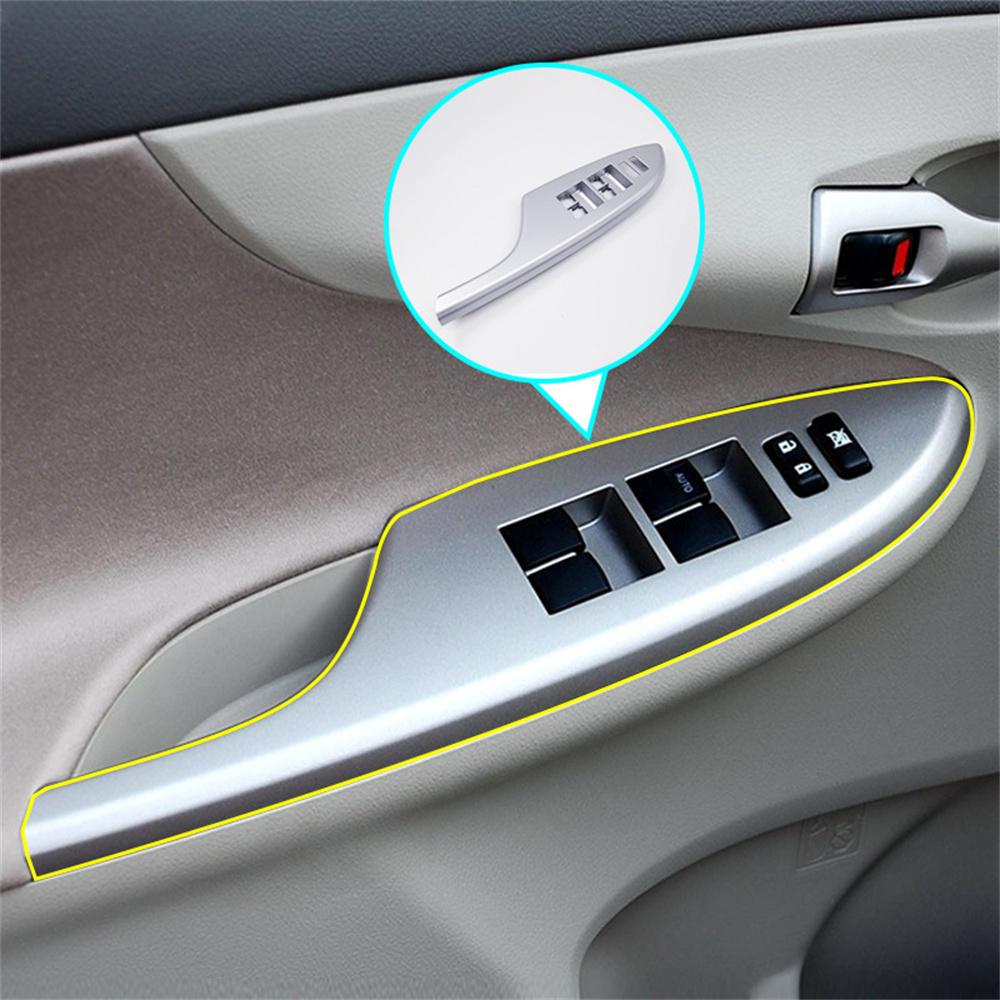 4Pcs Door Window Switch Trim Cover Bezel Panel For Toyota Corolla 2010-2013 LHD