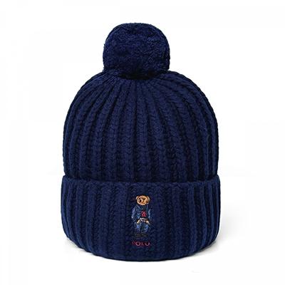Polo Ralph Lauren Wc0522 433 Cappello di Jeans Uniforme con Orsetto e Pompon