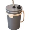 320ml Charcoal Tumbler with Vacuum Keeps Drinks Hot or Easy To Toto Straw, 2-Way Insulated, Cold, Carry, Bag, RH-1843