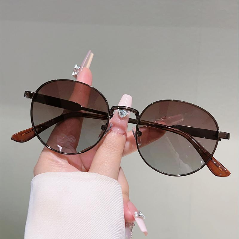 Vintage Round Sunglasses Men Fashion Simple Gradient Outdoor Shades Women New Retro Trendy Brand Design Sun Glasses