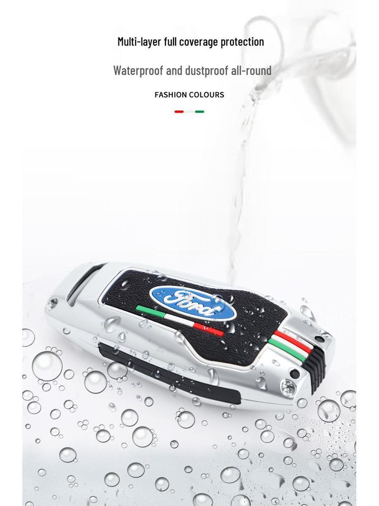 Metal Key Shell Case for 2015-2017 Ford Taurus, Explorer, Mustang