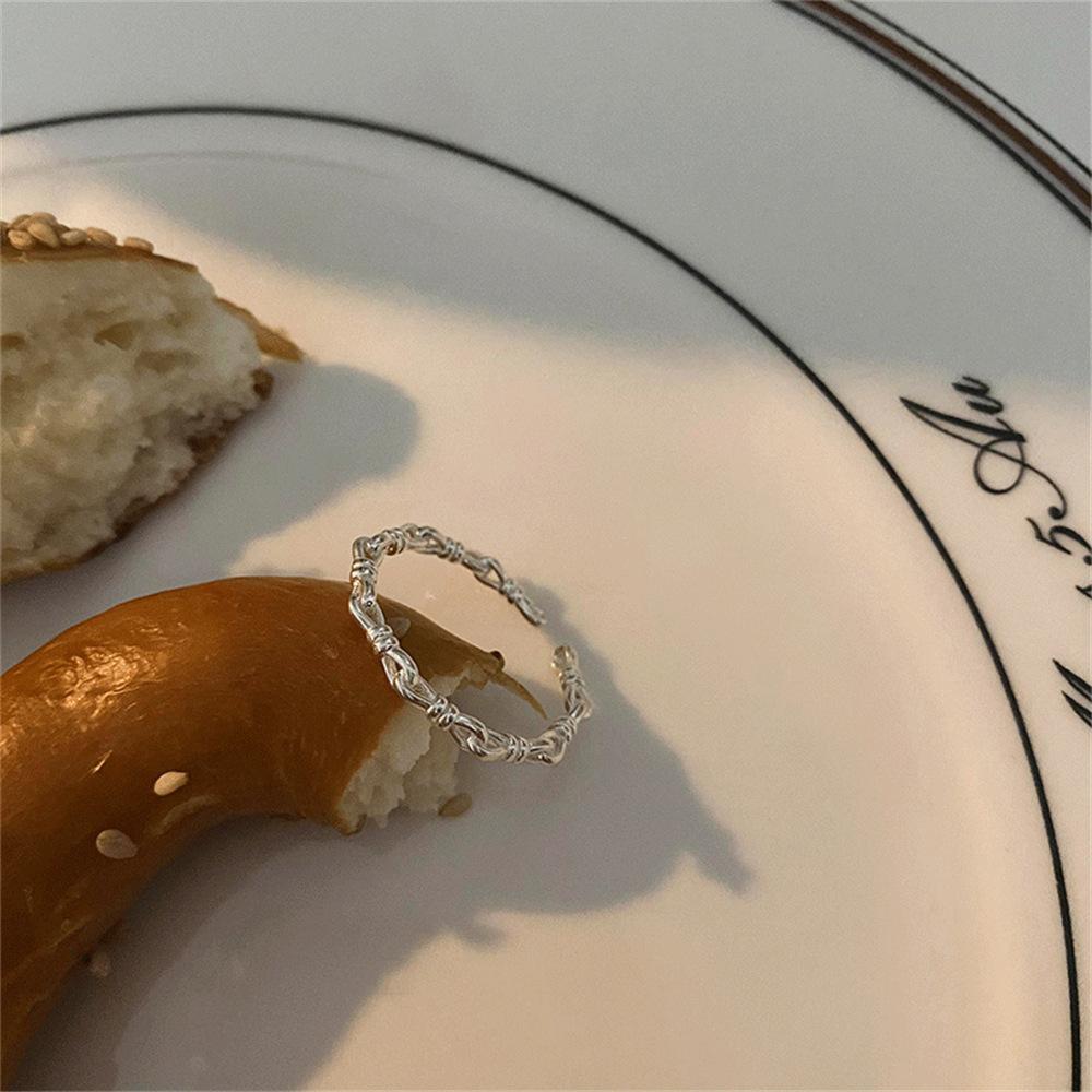 Color enamel flower butterfly ring ins wind niche sense light luxury does not fade open ring jewelry