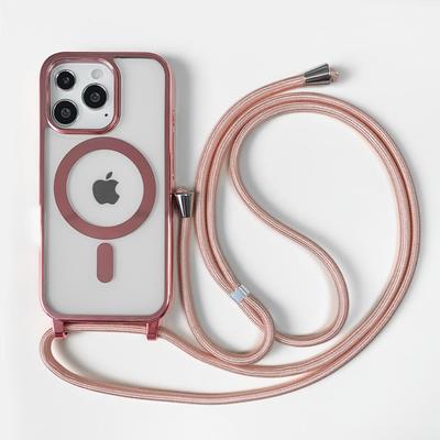 iPhone 15 Pro Max Magnetic & Electroplated Case with Lanyard