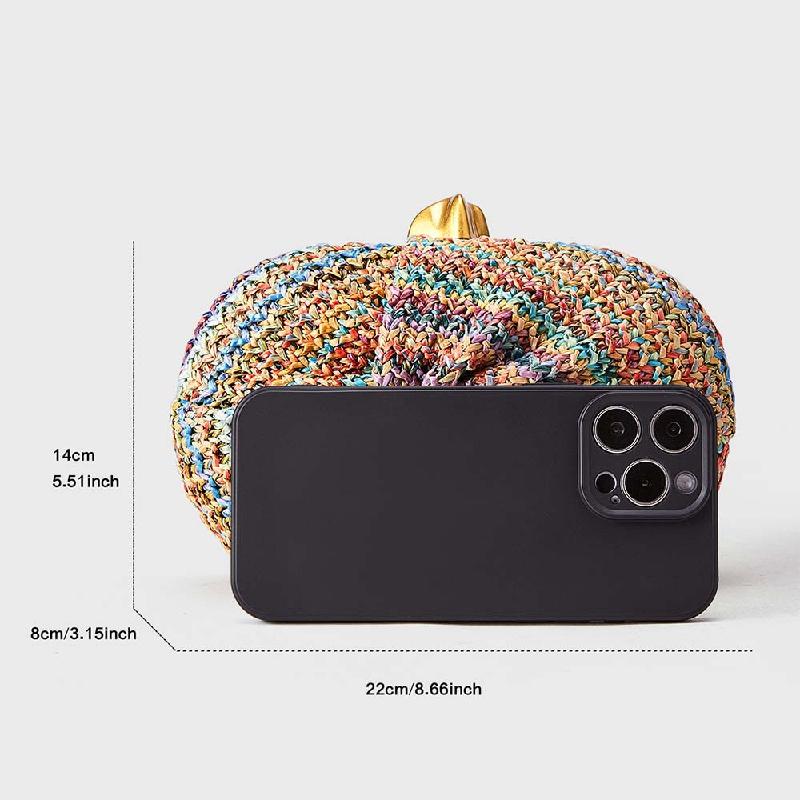 Wedding Crossbody Bag Clutch Fashion New Straw Shoulder Evening Party Multi-color Woven Oval Bags Luxury Designer Women Wallet