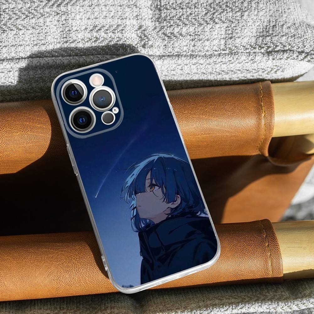 

B-Bocchi the R-Rock Yamada Phone Case For iPhone 16,15,14,13,12,11 Pro,Max,Plus,X,XS,XR,SE,Mini Transparent Silicone Soft iPhone12mini