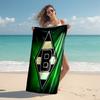 Beweis Strandtuch mit Borussia Mönchengladbach Logo Muster - weich, saugfähig, schnelltrocknend, maschinenwaschbar - perfekt zum Schwimmen, Camping, Baden