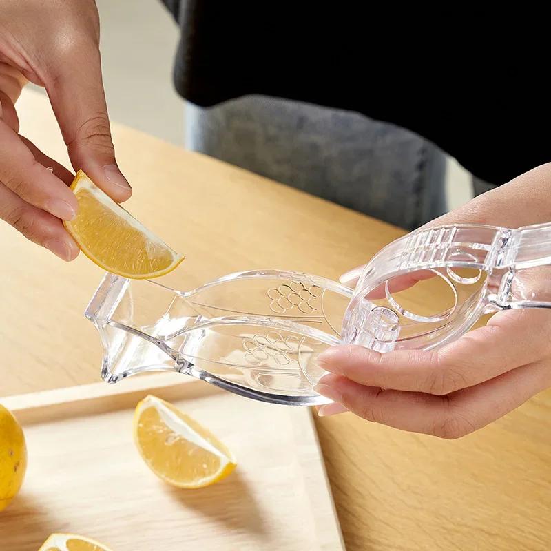 Home Manual Lemon Squeezer Kitchen Fruit Mini Manual Juicer Bird Shape Transparent Outdoor Portable Lemon Juice Press Reusable