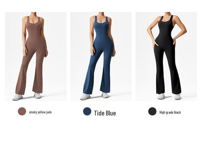 Slimming Yoga Dance Jumpsuit: Body-Shaping, Hip-Lifting, Micro-Flare Fitness Wear