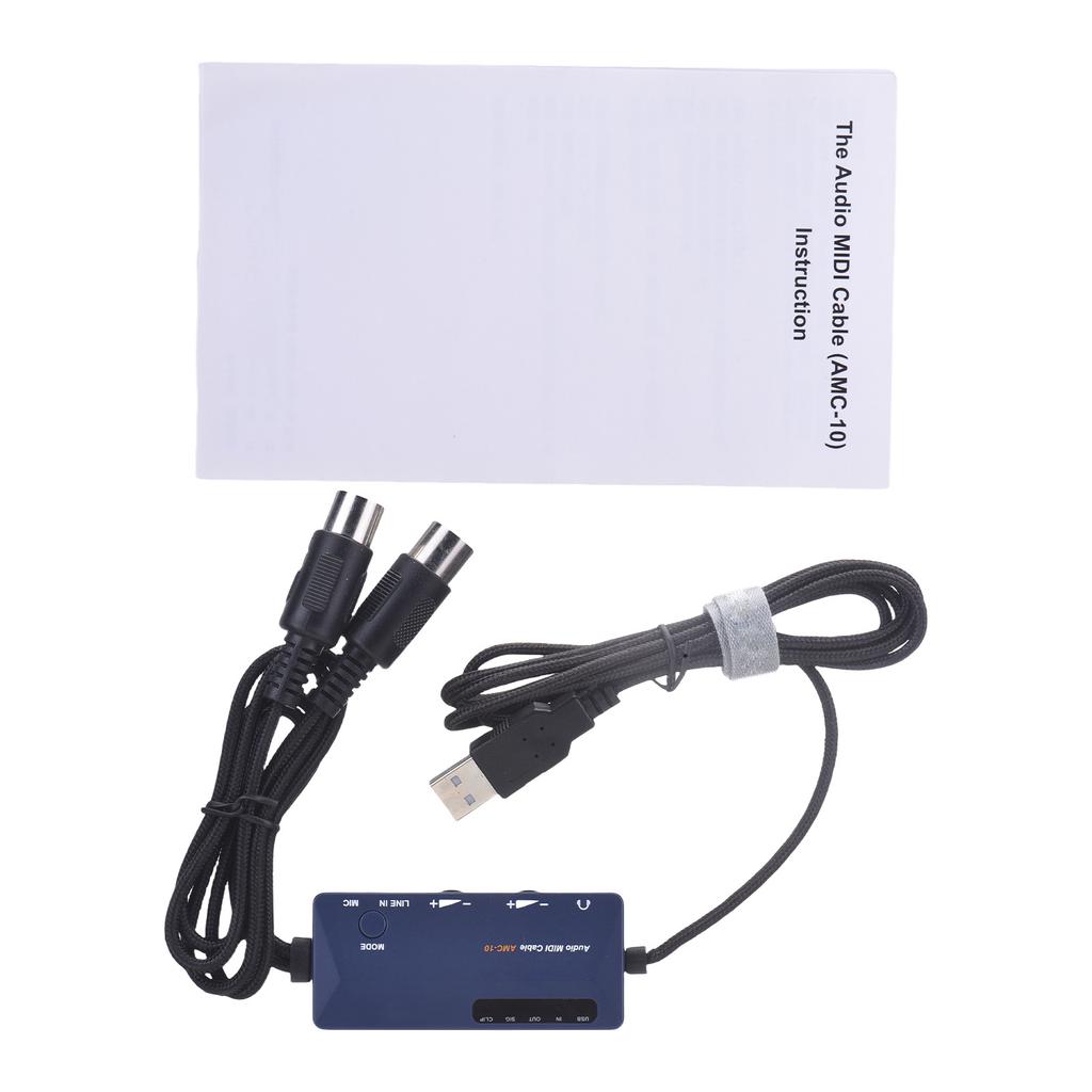 DOREMiDi MIDI To USB A Interface MIDI Cable Adapter for Editing Recording Track Audio MIDI Cable USB Converter Built In