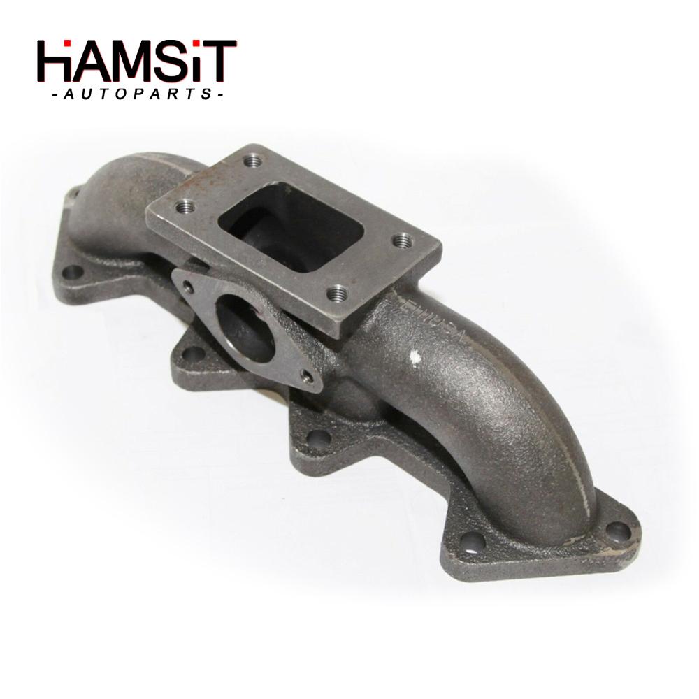 Hamsit Cast Iron Turbo Manifold For Honda Accord 94-02 EX LX F22 F22B F23A 2.2L/2.3L SOHC Flanged T3